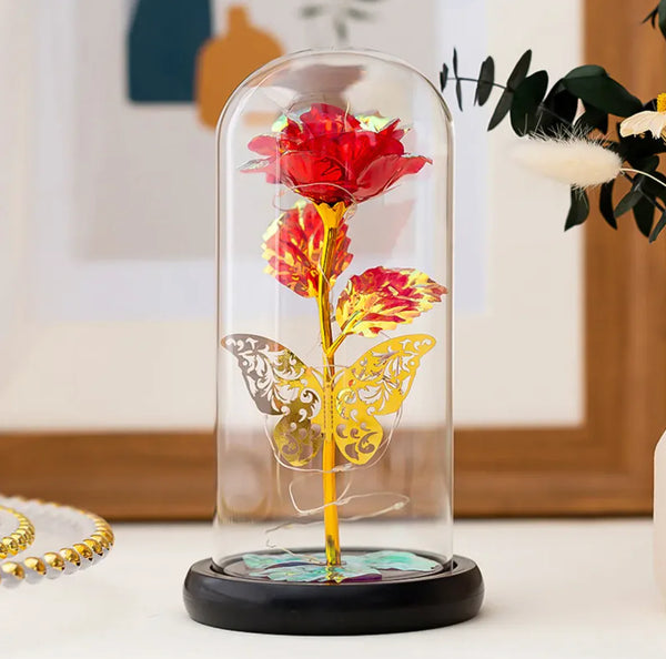 Luminous Eternal Rose – Preserved Flower Night Light