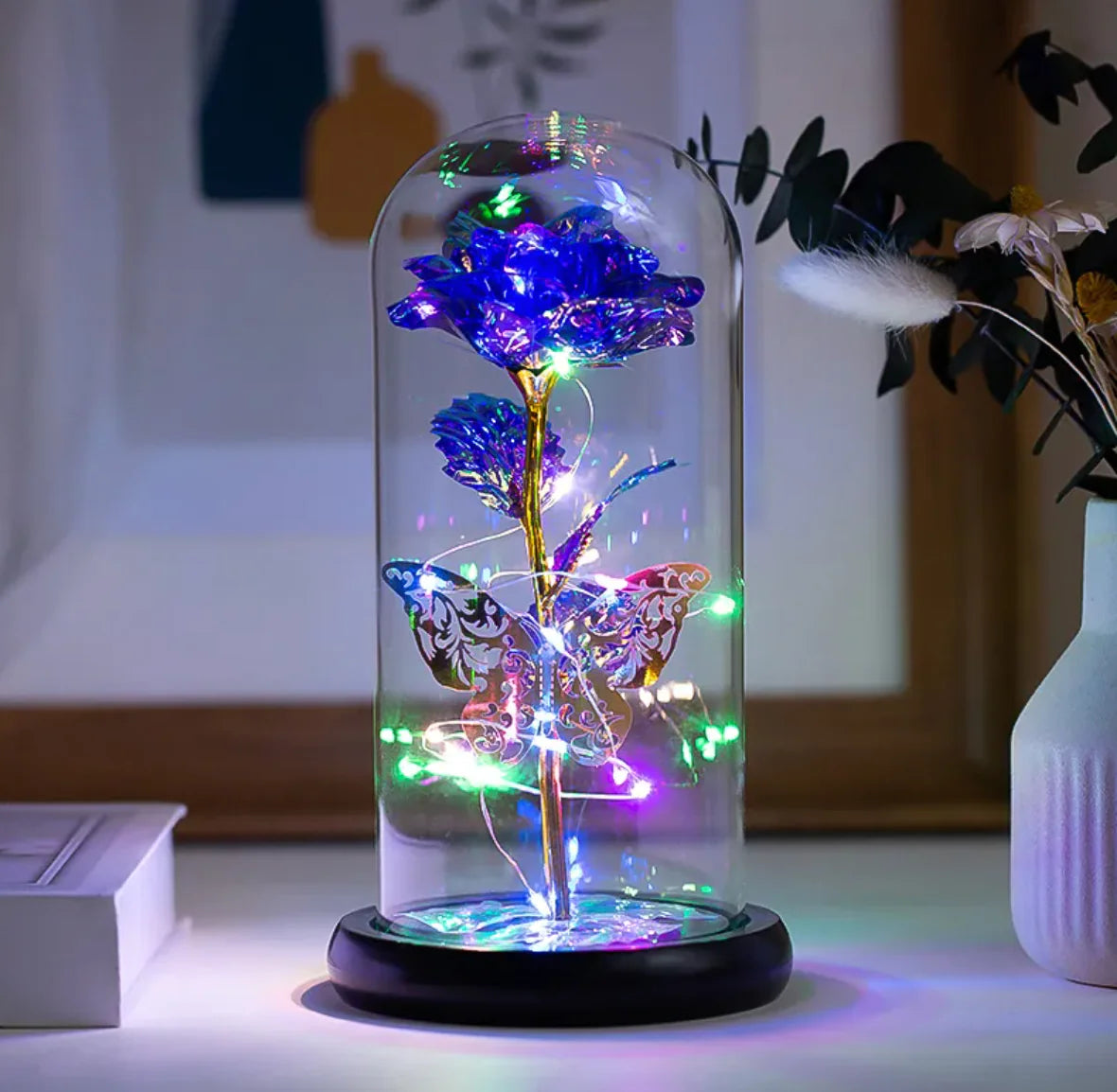 Luminous Eternal Rose – Preserved Flower Night Light