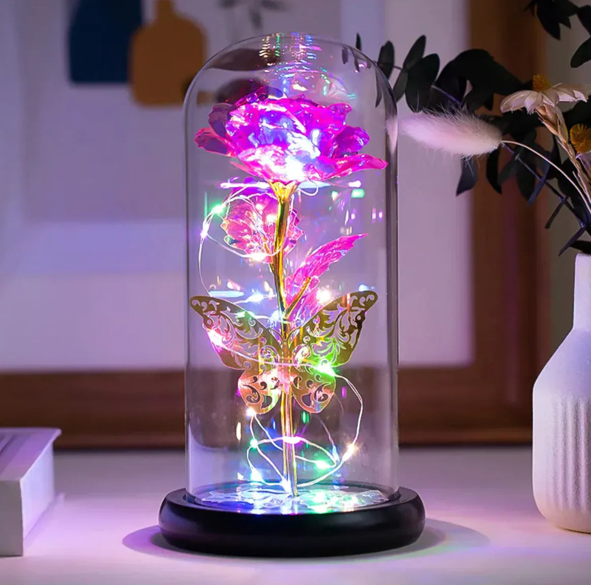 Luminous Eternal Rose – Preserved Flower Night Light