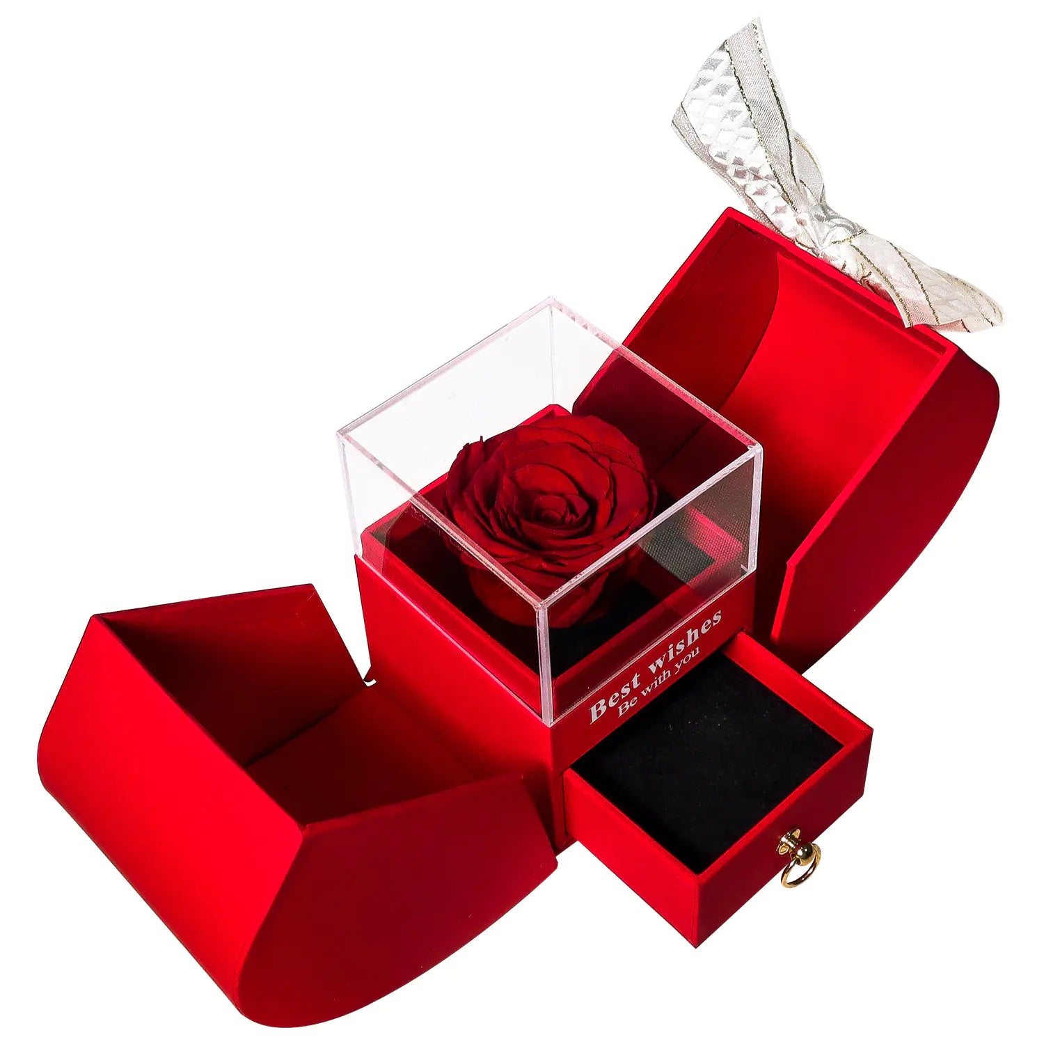 Enchanted Rose Jewelry Box – Preserved Flowers & Necklace