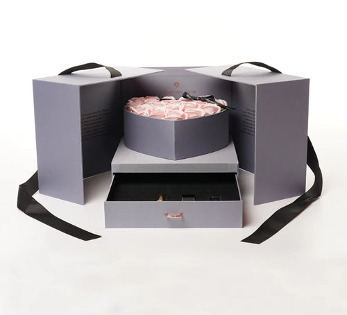 Eternal Bloom Gift Box – Luxury Handmade Soap Roses & Preserved Flowers