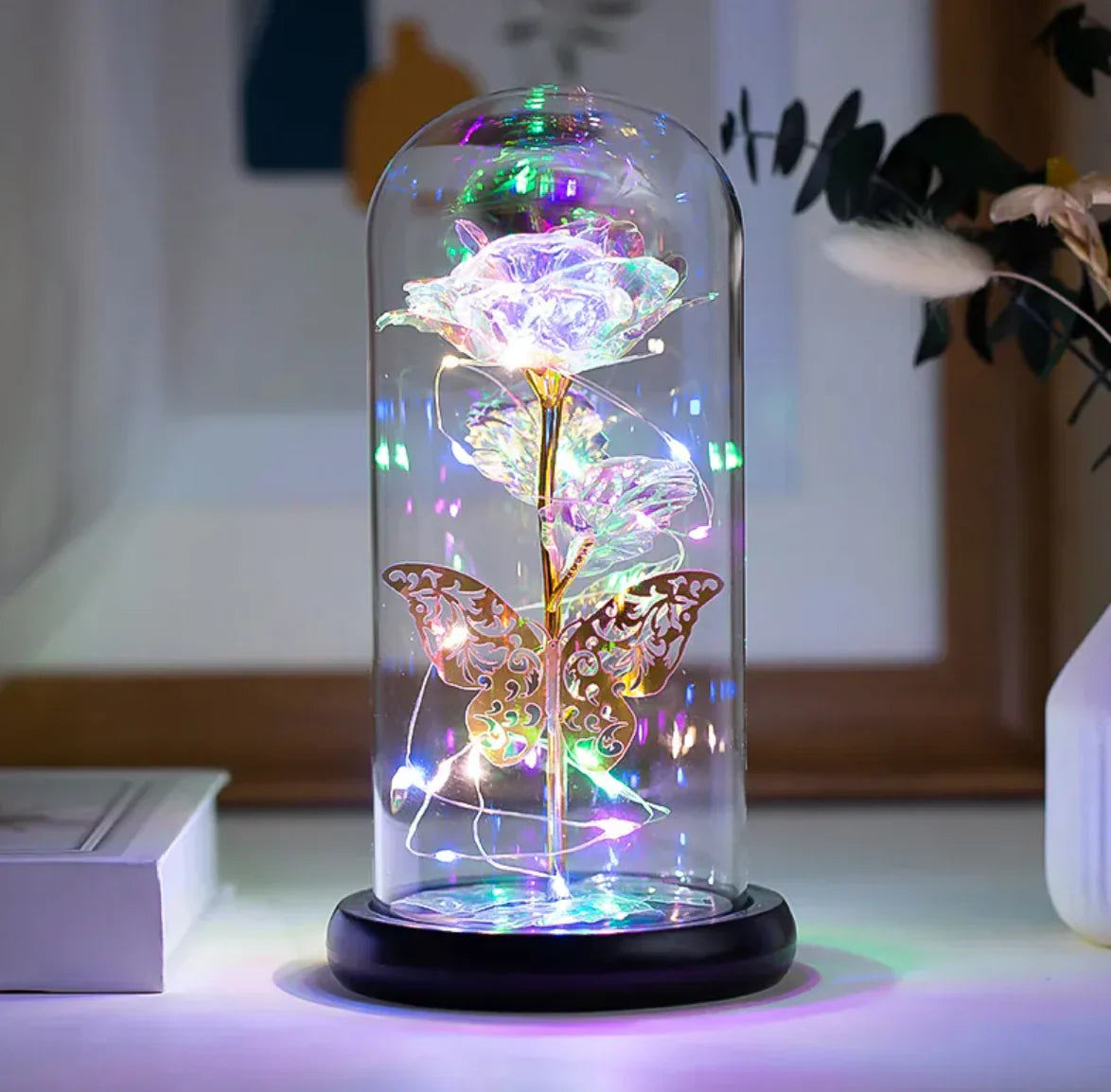 Luminous Eternal Rose – Preserved Flower Night Light
