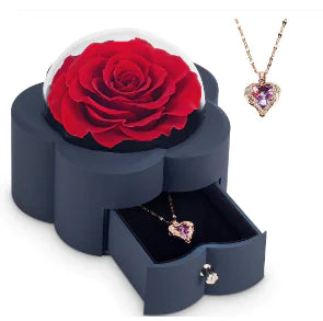 Graceful Rose Necklace Gift Box – Real Preserved Flower